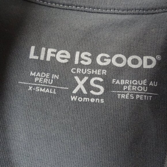 LIFE IS GOOD HARVEST PUNPKIN MOON BLUE XS X-SMALL WOMENS T-SHIRT L184 - Picture 6 of 6